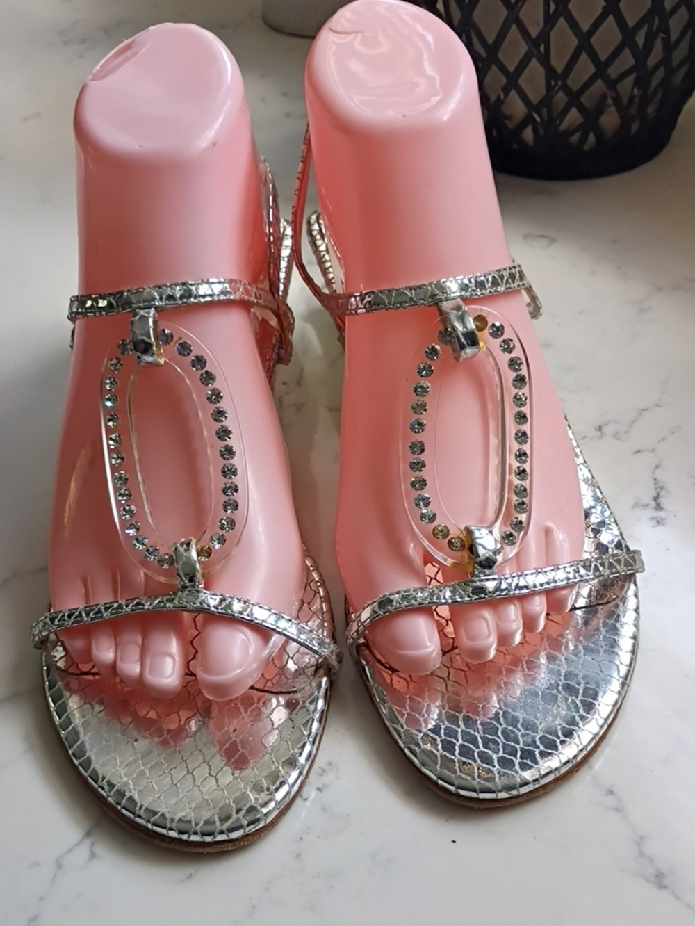 STUART WEITZMAN Women’s Jeweled T-Strap Sandals - Picture 1 of 10